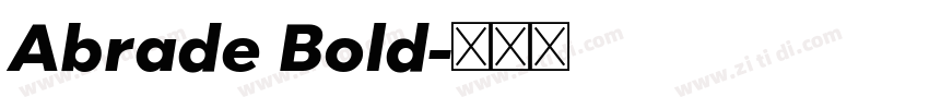 Abrade Bold字体转换